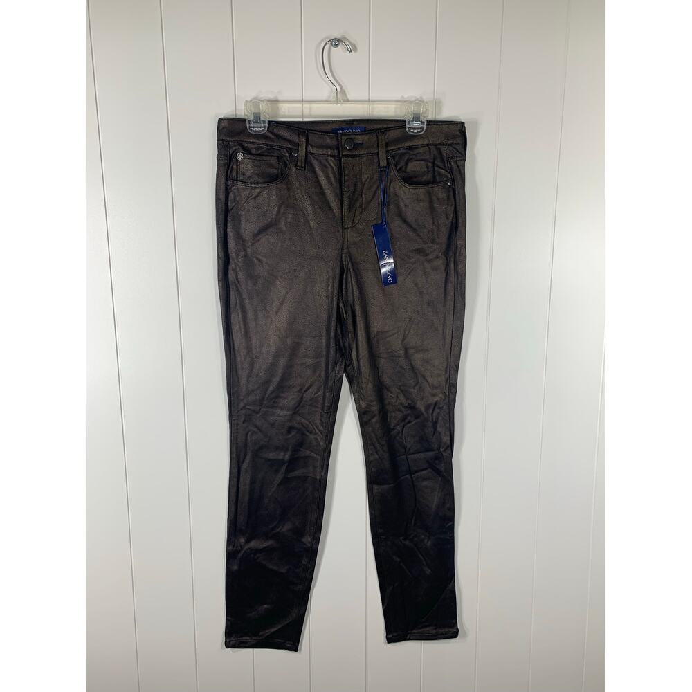 Women’s Bandolino Skinny Fit Leggings “Selene” Charcol Gold size 8 - NEW!!65